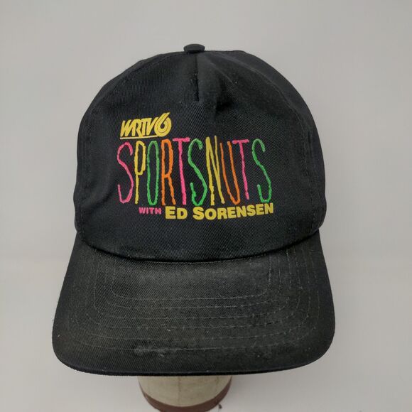 WRTV6 Mens Vintage Sportsnuts With Ed Sorensen Hat Black Adjustable Snapback - Picture 3 of 11